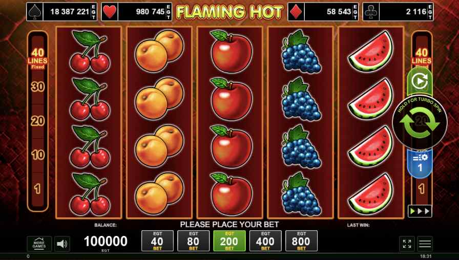 Обзор слота Flaming Hot от EGT