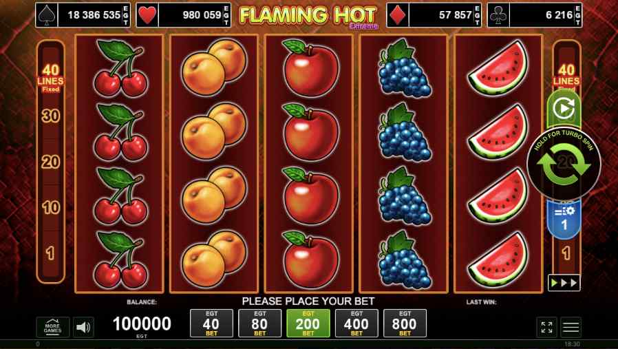 Обзор слота Flaming Hot Extreme от EGT